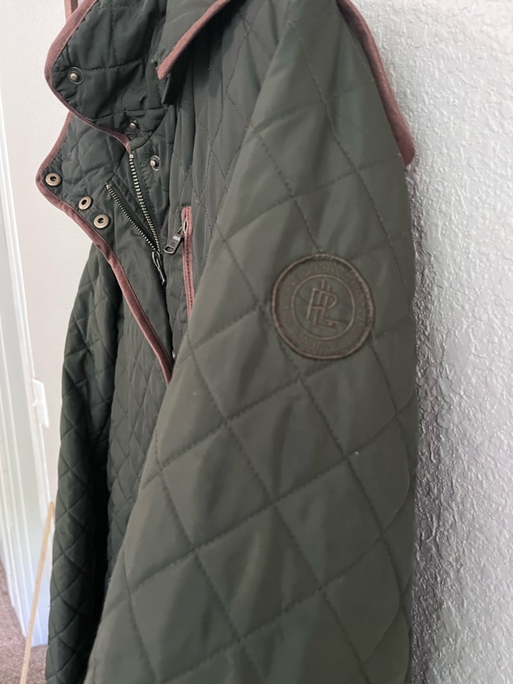 Lauren Ralph Lauren Equestrian Print Lined Quilted Barn Jacket Large - Picture 7 of 16